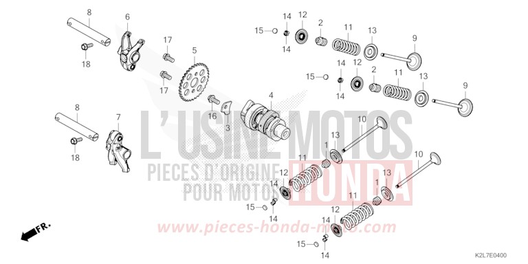 CAMSHAFT/VALVE for ADV 350 MAT CARNELIAN RED METALLIC (R384) from 2023